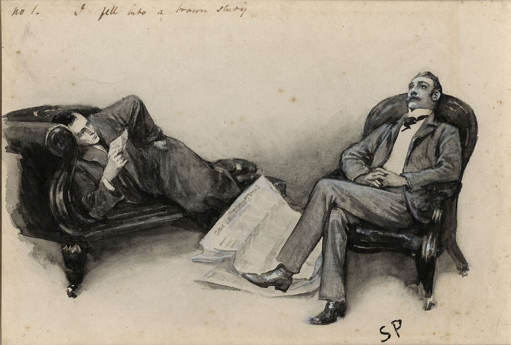 Illustration for "The Adventure of the Cardboard Box," 1893 by Sidney Paget (1860-1908)